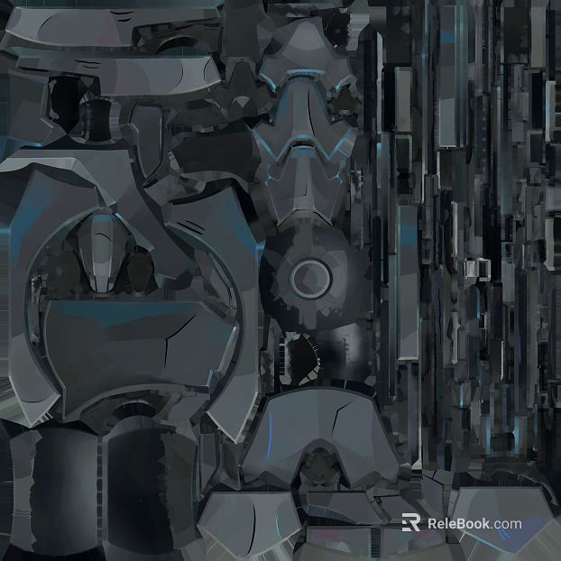 Gray blue sci-fi style future city scene texture