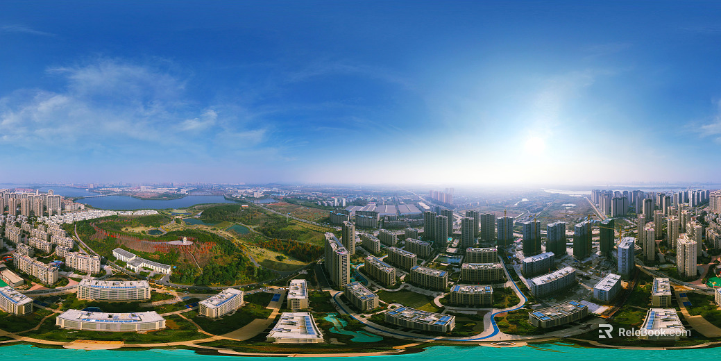 HDR Outdoor City Suburban Panorama texture