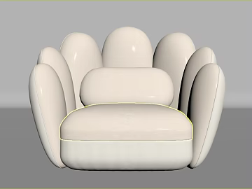 Cream Style White Soft Bag Leisure Chair texture (ID:ffaeh360824)