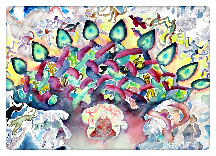 Botanical illustration texture