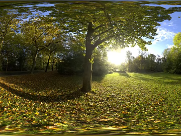Dusk outdoor lawn forest HDR texture (ID:ffabg17961)