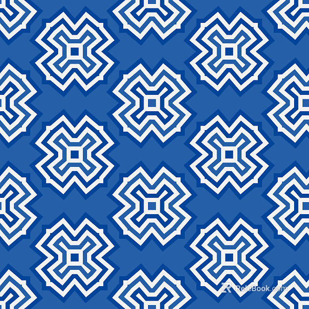 Chinese wallpaper classical geometric blue and white pattern texture