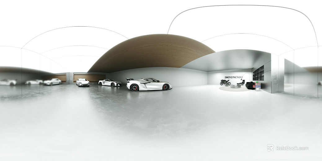 Modern minimalist car showroom texture