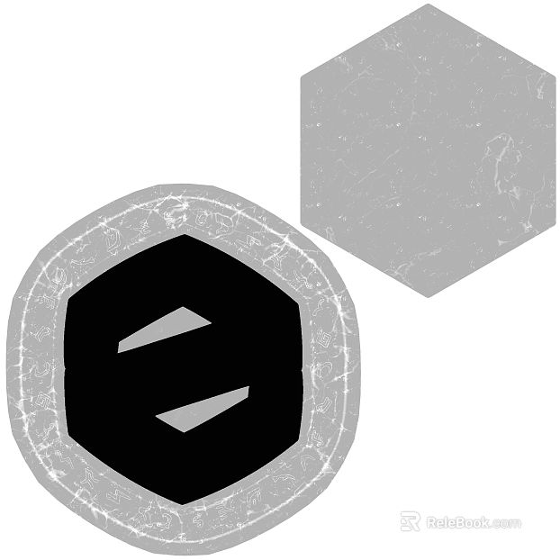 Light Grey Magic Rune Floor Tile Decoration Component texture