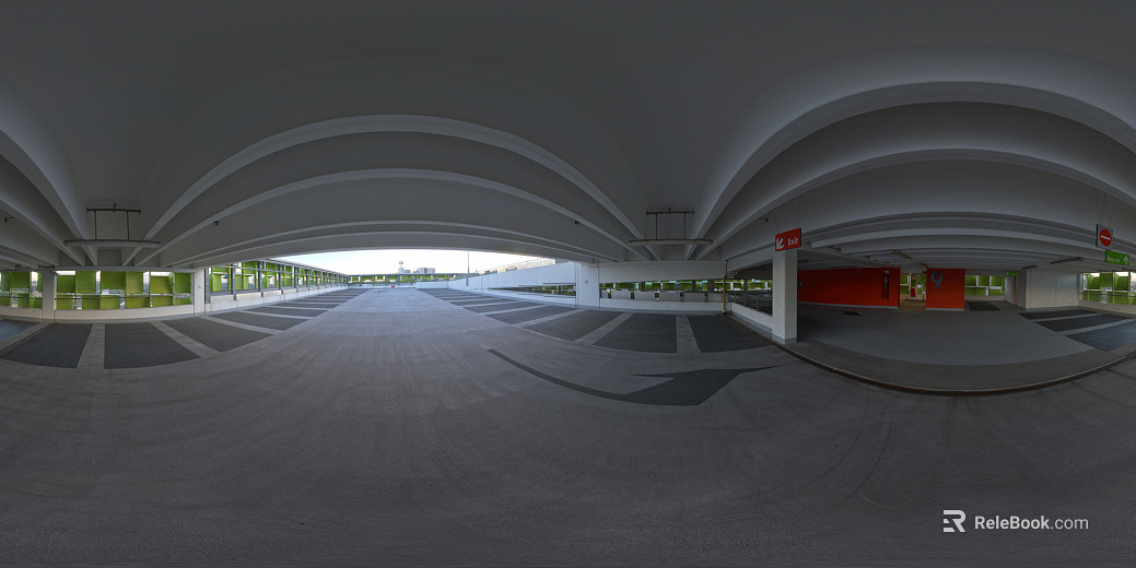Modern indoor parking day HDR texture