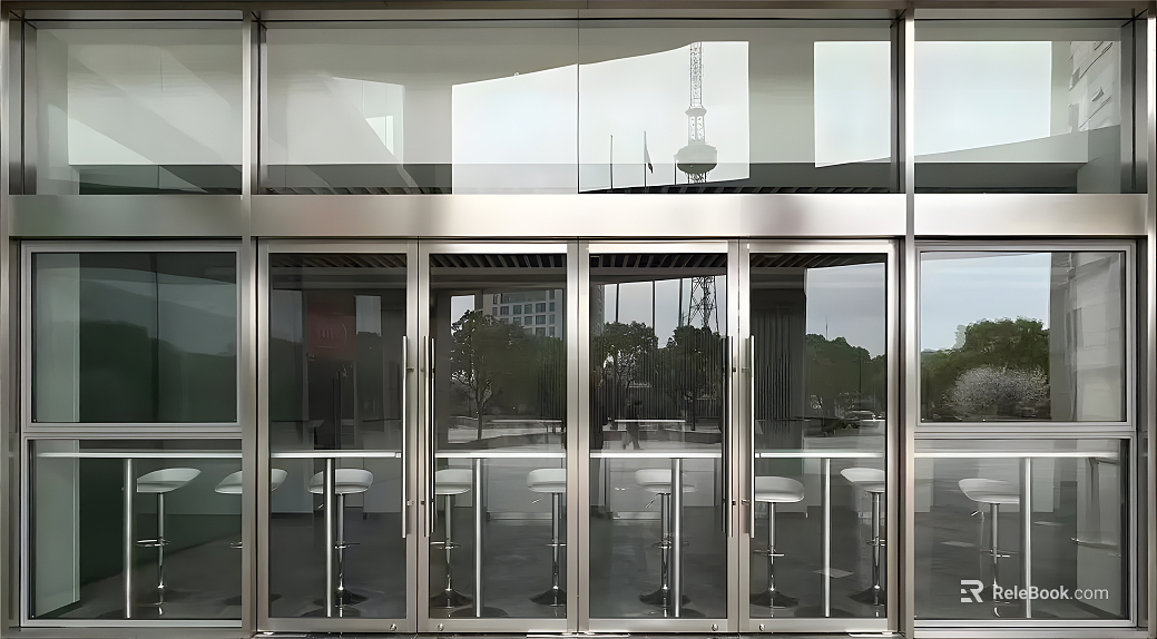 Modern glass door texture