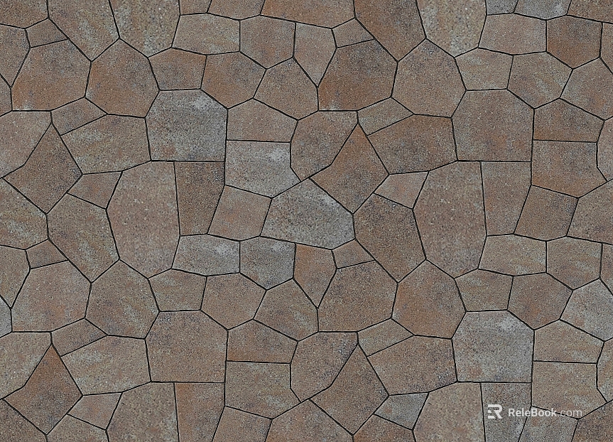 Brown Grey Stone Paving Courtyard Square texture