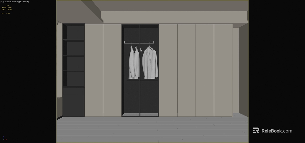 Modern Simple Wall Panel Bedroom Wardrobe texture