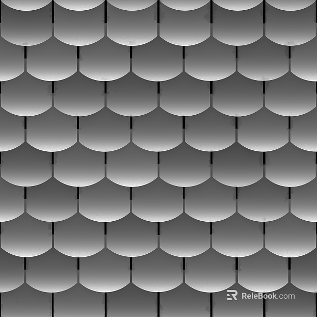 Dark gray fish scale tile wall decoration texture