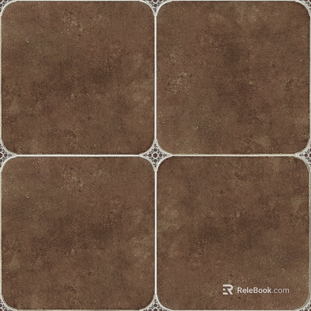 Antique brick brown bright solid color floor tile texture