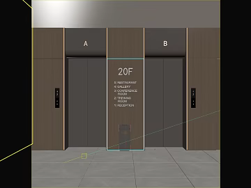 Dark Curry Wood Grain Elevator Wall Panel texture (ID:ffaeh887686)