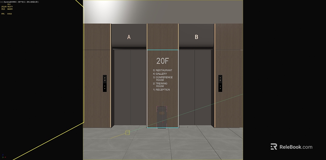 Dark Curry Wood Grain Elevator Wall Panel texture