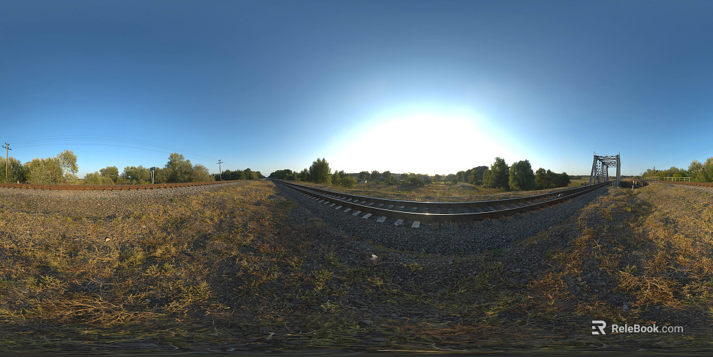 Dusk Sunset Outdoor Railway HDR texture
