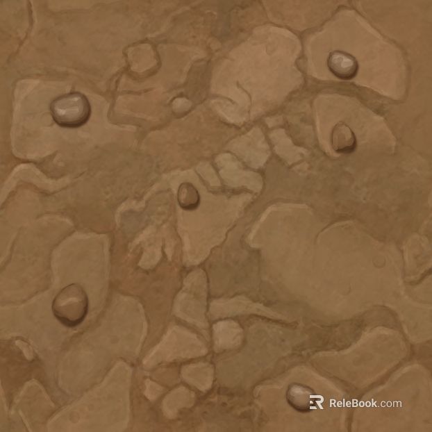 Light brown stone embedded cobblestone ground texture