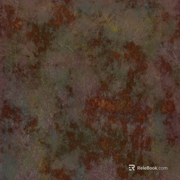 Red-brown distressed metal wall finish texture