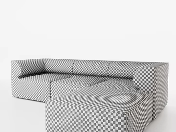 Gray-white checkered fabric living room sofa fabric texture (ID:ffaeh363096)