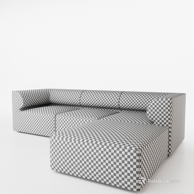 Gray-white checkered fabric living room sofa fabric texture