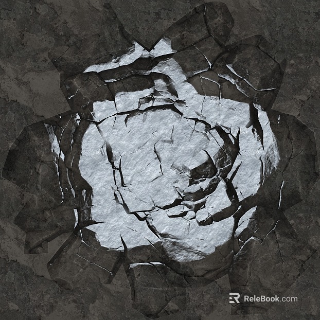 Gray black crack rock wall decoration texture