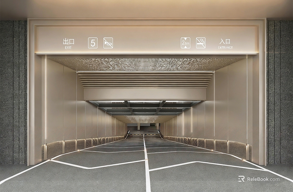 Modern Wind Garage Entrance Sign Passage texture