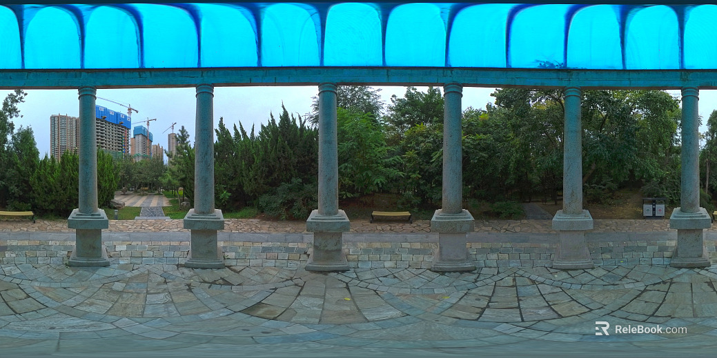 Outdoor pergola HDR texture