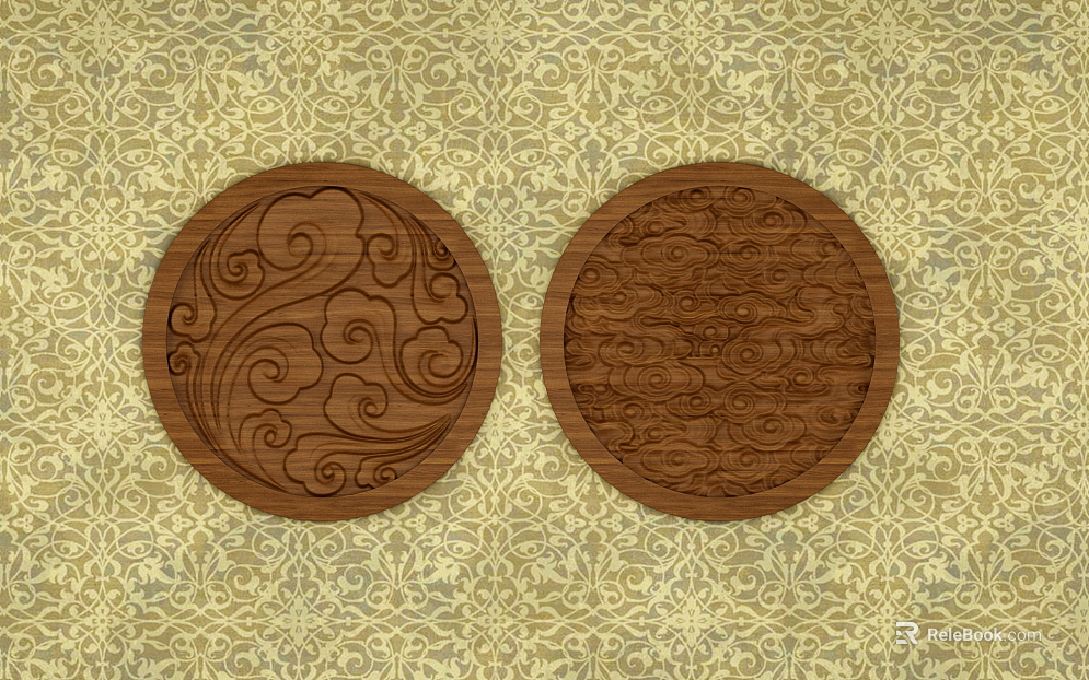 wood carved cherry woodcut texture