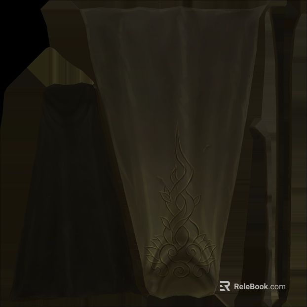 Light beige embroidered pattern curtain texture