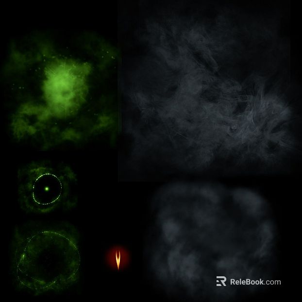 Green Grey Smoke Effect Map texture