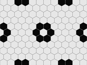 Hexagonal brick hexagonal attenuation black and white texture (ID:ffajg38577)