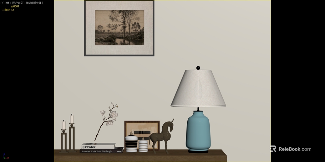 Grey Landscape Decorative Painting Living Room Hanging Painting texture