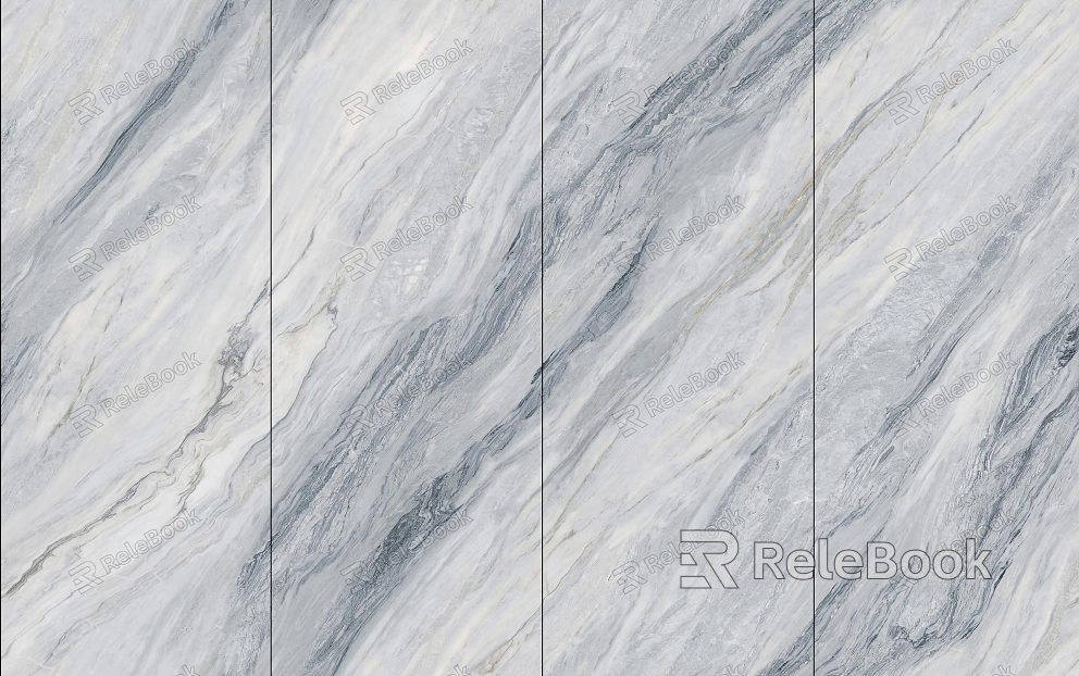 Running Water Pattern Marble, featuring fluid, undulating veins in soft gray and white hues against a tranquil, light-colored background, evoking the serene flow of water.