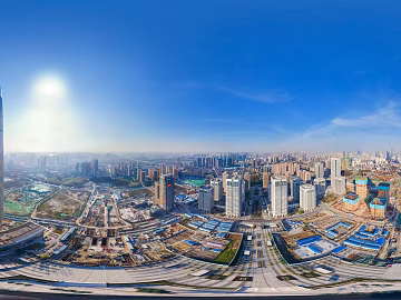 HDR city building bird's eye view panorama texture (ID:ffach842313)
