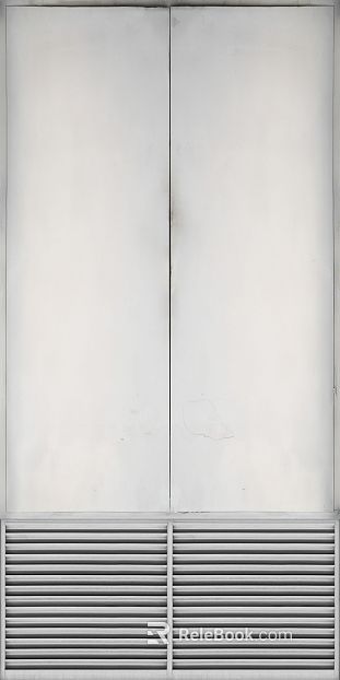 Silver gray metal ventilation board wall texture