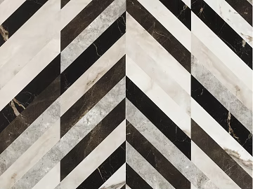 Tile Light Luxury Black and White Patchwork Floor Tile texture (ID:ffaif4378)