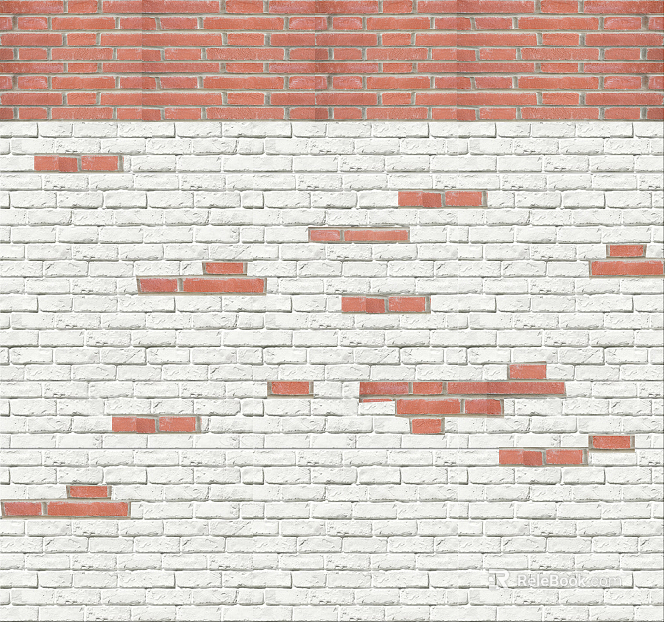 Wall brick red brick white stone point block texture