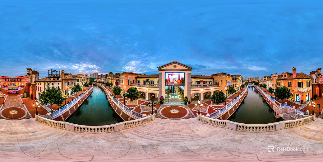 City Dawn Dusk Scenery Panorama texture