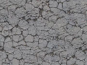 Gray cracked cement asphalt asphalt road ground highway road 3d model
