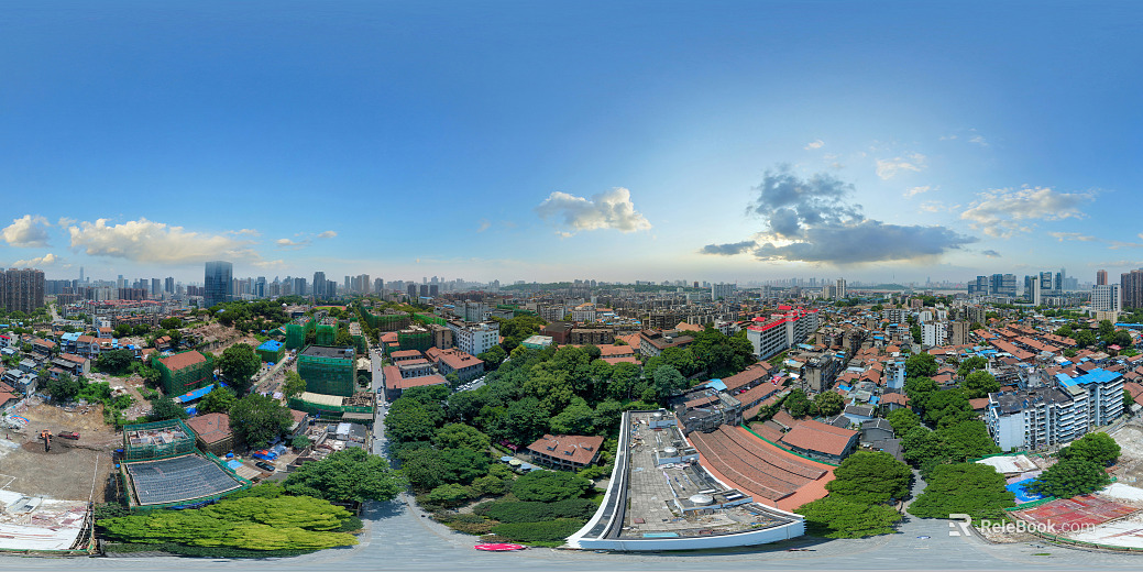 HDR urban ecological greening panorama texture