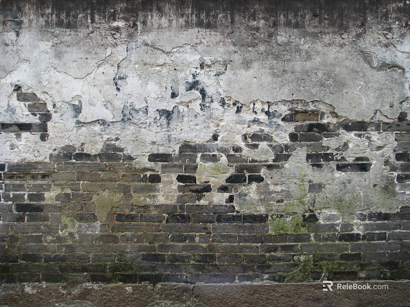 Grey black old brick wall exterior wall finish texture