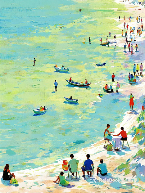 Waves Beach Oil Painting Shoreline Decoration Hanging Painting texture