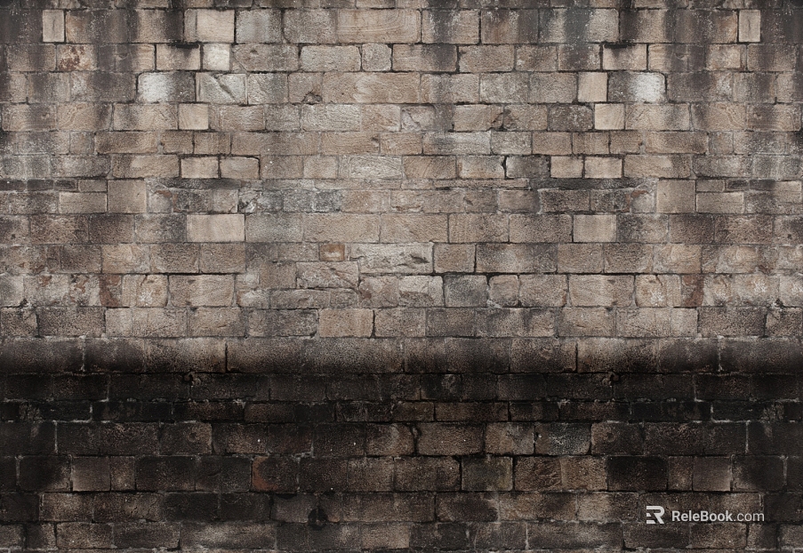 Grey black old brick wall building wall texture