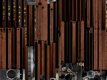 Rust-colored old sheet metal industrial finish texture (ID:ffaeh611566)