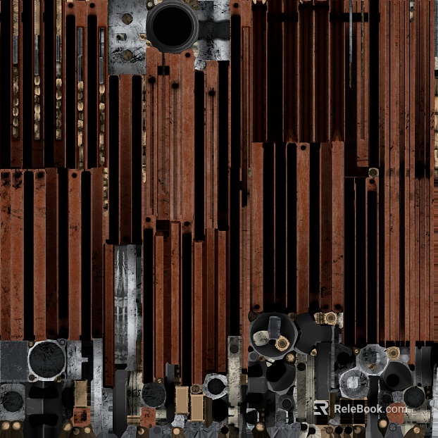 Rust-colored old sheet metal industrial finish texture