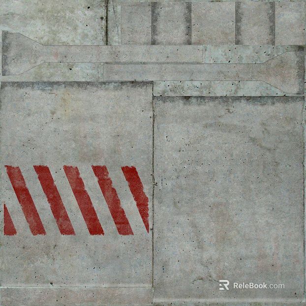 Gray red warning cement industrial ground texture