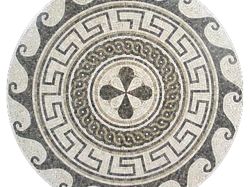 Round Stone Mosaic Mosaic Floor Tile Sidewalk Road Ground Square Paving texture (ID:ffach906971)