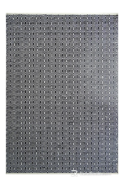 Black and white geometric living room carpet texture