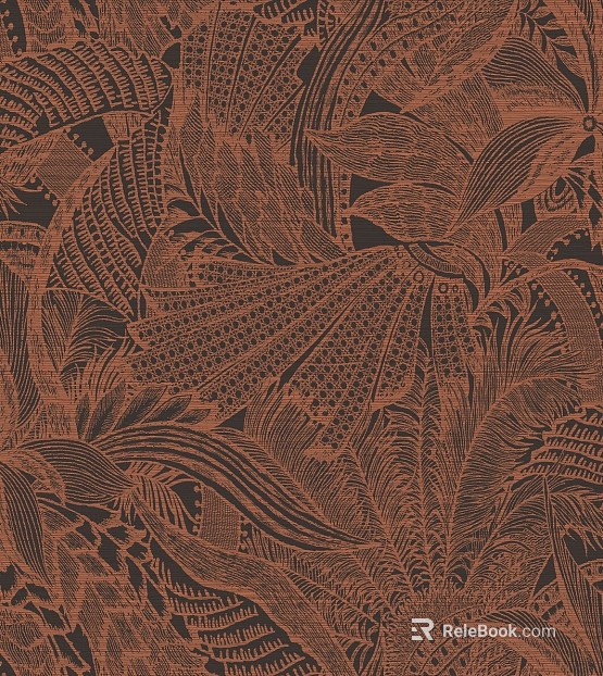 Sepia plant pattern wallpaper texture