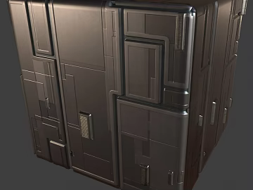 Sci-fi Space Capsule PBR texture (ID:ffach575181)