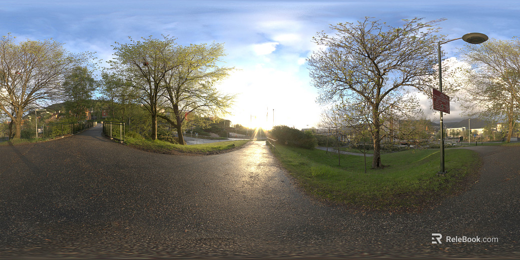 park road view daytime hdr texture
