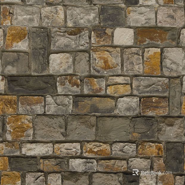 Retro style variegated culture stone exterior wall brick texture