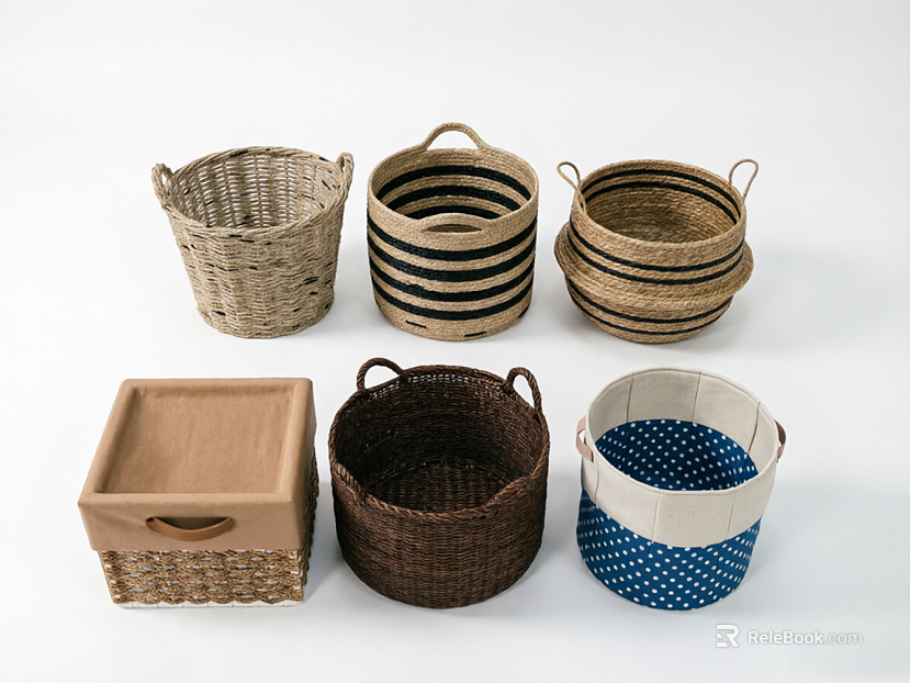 Japanese-style Woven Storage Basket Home Storage texture